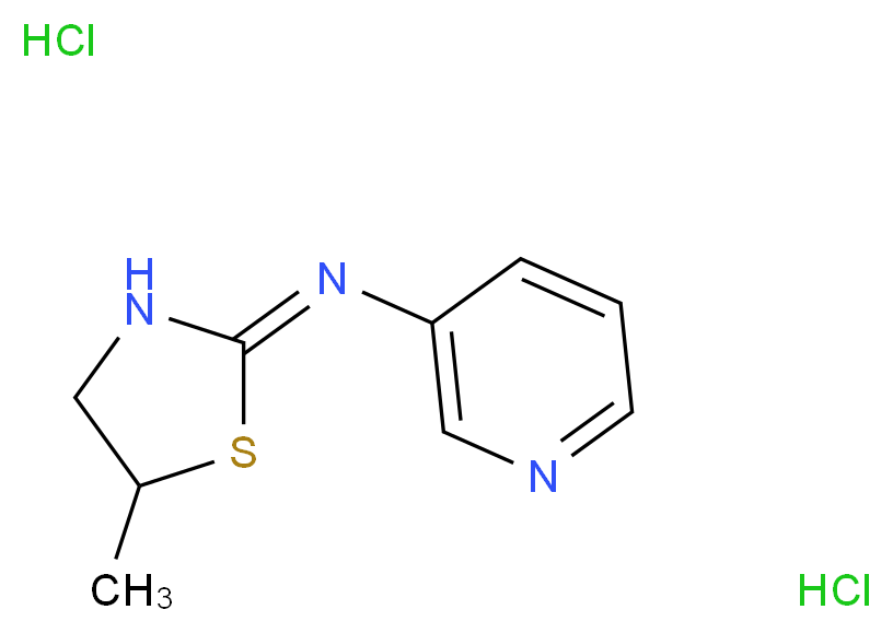 N-(5-methyl-1,3-thiazolidin-2-ylidene)pyridin-3-amine dihydrochloride_分子结构_CAS_)