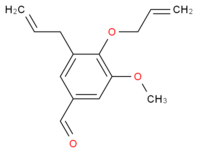 3-methoxy-5-(prop-2-en-1-yl)-4-(prop-2-en-1-yloxy)benzaldehyde_分子结构_CAS_861528-78-1