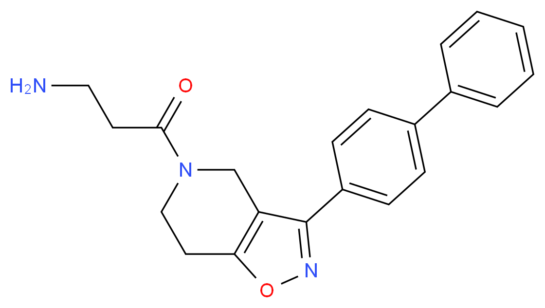 3-(3-biphenyl-4-yl-6,7-dihydroisoxazolo[4,5-c]pyridin-5(4H)-yl)-3-oxopropan-1-amine_分子结构_CAS_)