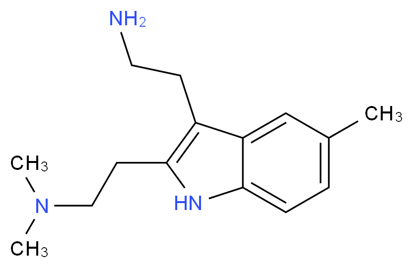 N-{2-[3-(2-Aminoethyl)-5-methyl-1H-indol-2-yl]-ethyl}-N,N-dimethylamine_分子结构_CAS_)