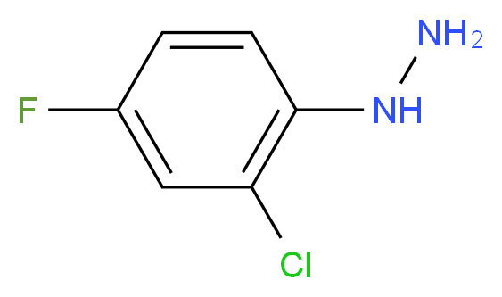 2-Chloro-4-fluorophenylhydrazine_分子结构_CAS_)