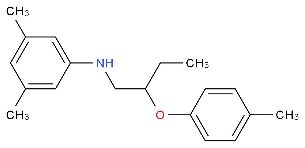3,5-Dimethyl-N-[2-(4-methylphenoxy)butyl]aniline_分子结构_CAS_)