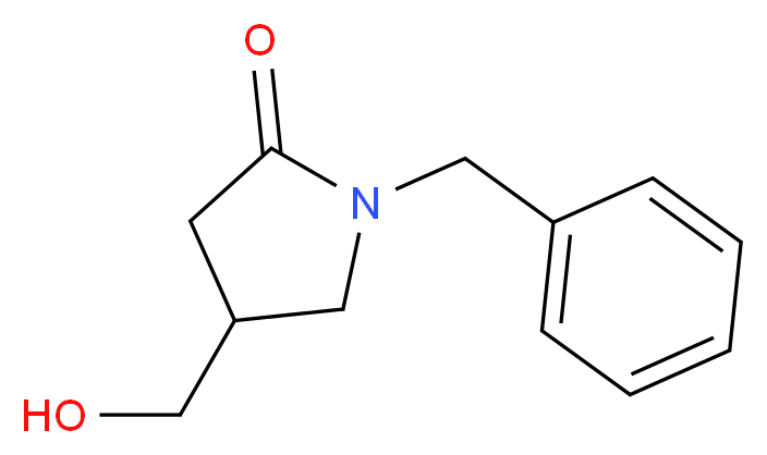 1-benzyl-4-(hydroxymethyl)pyrrolidin-2-one_分子结构_CAS_)