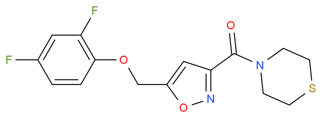 4-({5-[(2,4-difluorophenoxy)methyl]-3-isoxazolyl}carbonyl)thiomorpholine_分子结构_CAS_)