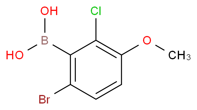 6-Bromo-2-chloro-3-methoxybenzeneboronic acid_分子结构_CAS_)