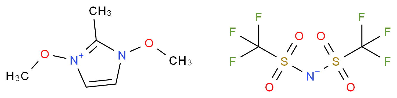 1,3-dimethoxy-2-methyl-1H-imidazol-3-ium; trifluoro[(trifluoromethanesulfonylazanidyl)sulfonyl]methane_分子结构_CAS_1017254-63-5