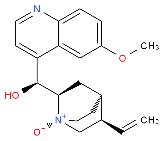 (1R,2R,4S,5R)-5-ethenyl-2-[(S)-hydroxy(6-methoxyquinolin-4-yl)methyl]-1-azabicyclo[2.2.2]octan-1-ium-1-olate_分子结构_CAS_70116-00-6