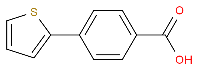 4-(噻吩-2-基)苯甲酸_分子结构_CAS_29886-62-2)