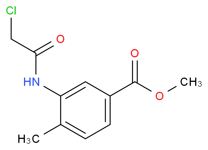 methyl 3-(2-chloroacetamido)-4-methylbenzoate_分子结构_CAS_54941-43-4