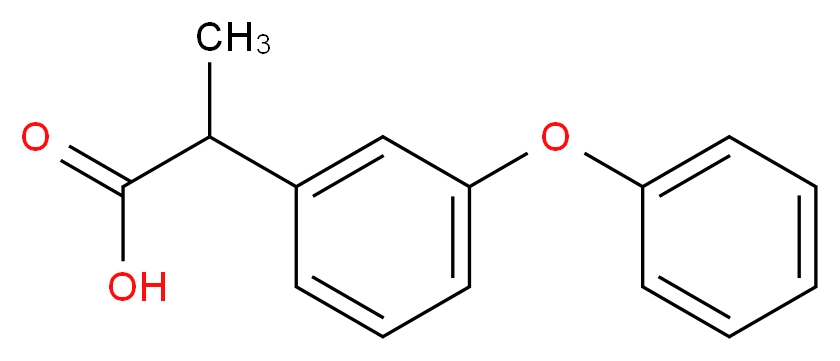 2-(3-phenoxyphenyl)propanoic acid_分子结构_CAS_31879-05-7