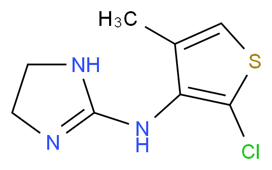 N-(2-Chloro-4-Methylthiophen-3-yl)-4,5-dihydro-1H-iMidazol-2-aMine_分子结构_CAS_31428-61-)