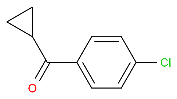 (4-chlorophenyl)(cyclopropyl)methanone_分子结构_CAS_6640-25-1