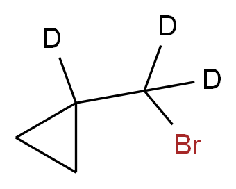 1-[bromo(<sup>2</sup>H<sub>2</sub>)methyl](1-<sup>2</sup>H)cyclopropane_分子结构_CAS_1219799-17-3