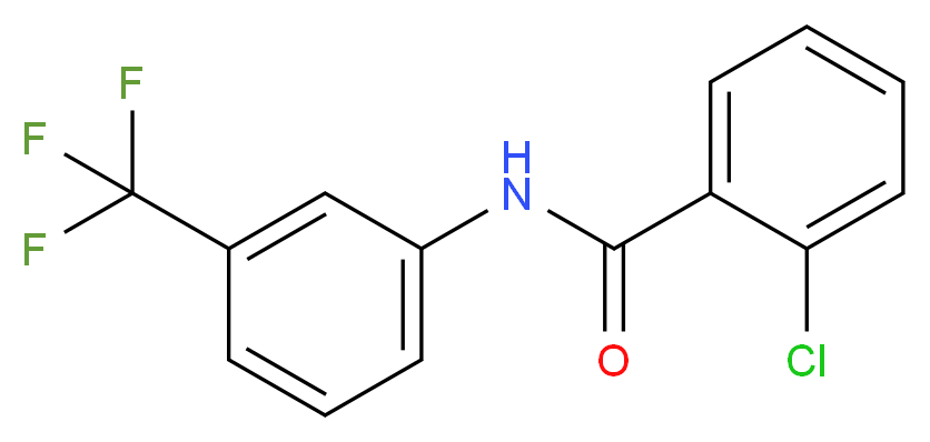 2-Chloro-N-[3-(trifluoromethyl)phenyl]benzamide_分子结构_CAS_4087-28-9)