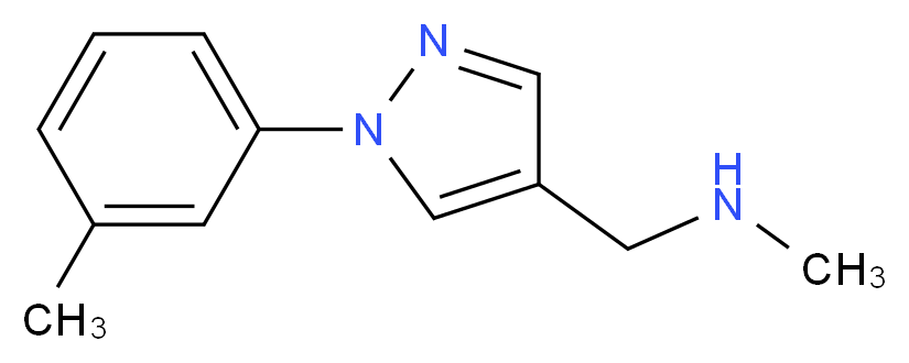 N-methyl-1-[1-(3-methylphenyl)-1H-pyrazol-4-yl]methanamine_分子结构_CAS_400756-89-0)