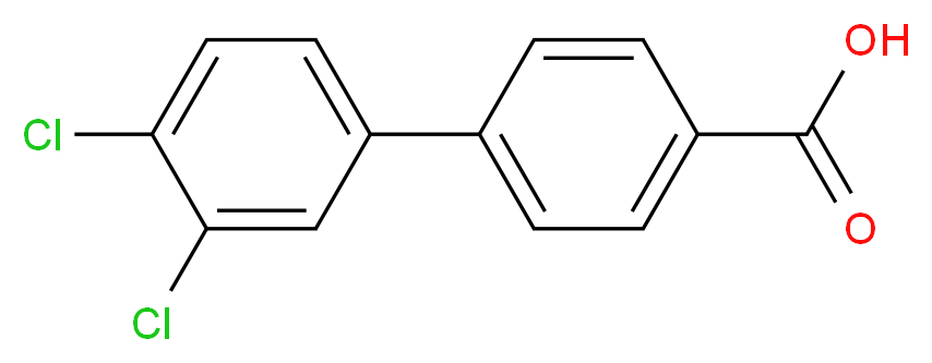 3',4'-Dichloro-[1,1'-biphenyl]-4-carboxylic acid_分子结构_CAS_7111-64-0)