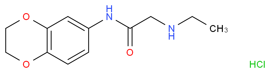 N-(2,3-dihydro-1,4-benzodioxin-6-yl)-2-(ethylamino)acetamide hydrochloride_分子结构_CAS_100254-21-5