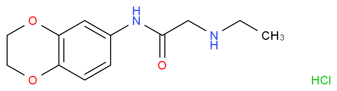 N-2,3-dihydro-1,4-benzodioxin-6-yl-2-(ethylamino)acetamide hydrochloride_分子结构_CAS_100254-21-5)