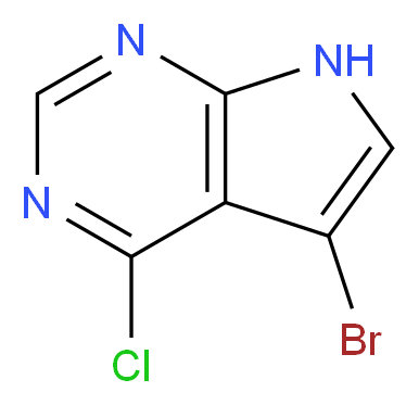 5-Bromo-4-chloro-7H-pyrrolo[2,3-d]pyrimidine_分子结构_CAS_22276-95-5)