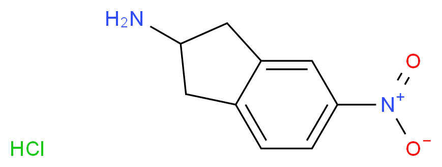 5-nitro-2,3-dihydro-1H-inden-2-amine hydrochloride_分子结构_CAS_73536-87-5