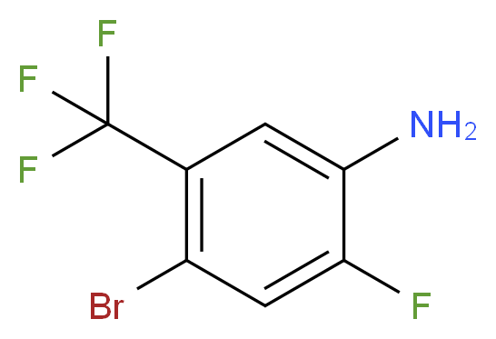 4-bromo-2-fluoro-5-(trifluoromethyl)aniline_分子结构_CAS_104460-70-0