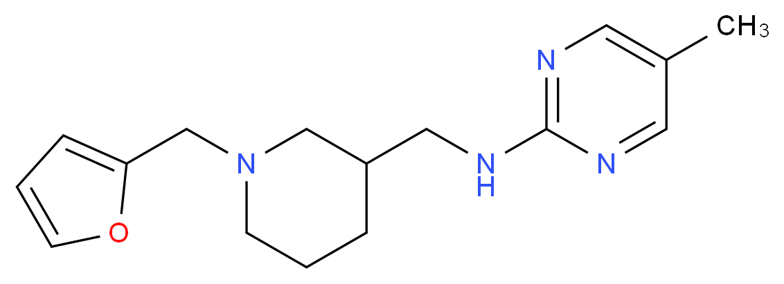 N-{[1-(2-furylmethyl)piperidin-3-yl]methyl}-5-methylpyrimidin-2-amine_分子结构_CAS_)