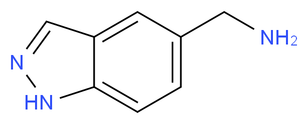 1H-indazol-5-ylmethanamine_分子结构_CAS_267413-25-2
