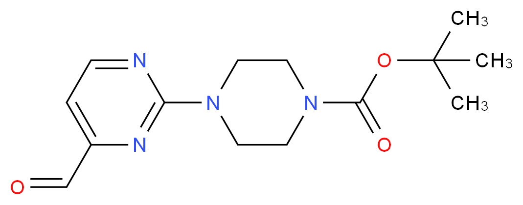 tert-butyl 4-(4-formylpyrimidin-2-yl)piperazine-1-carboxylate_分子结构_CAS_944901-19-3