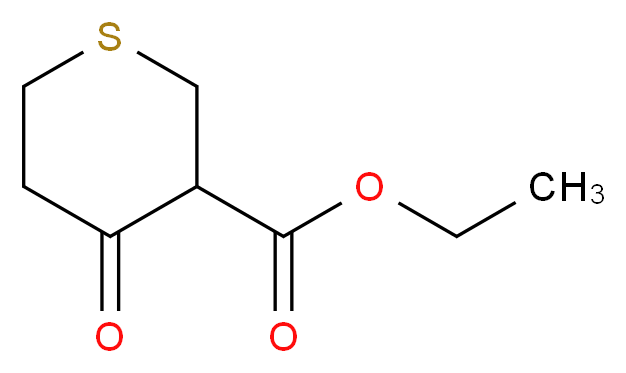 ethyl 4-oxothiane-3-carboxylate_分子结构_CAS_1198-44-3