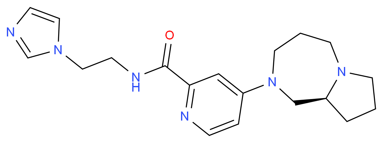 4-[(9aS)-hexahydro-1H-pyrrolo[1,2-a][1,4]diazepin-2(3H)-yl]-N-[2-(1H-imidazol-1-yl)ethyl]-2-pyridinecarboxamide_分子结构_CAS_)