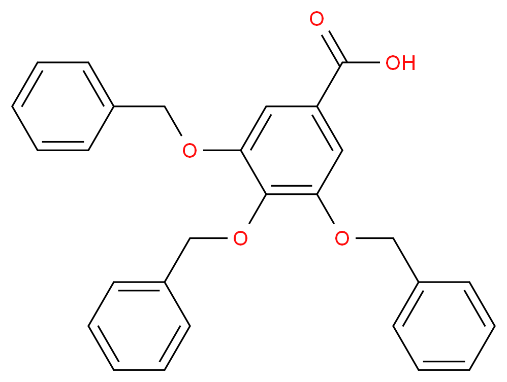 3,4,5-tris(benzyloxy)benzoic acid_分子结构_CAS_1486-48-2