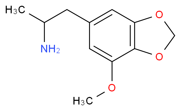 1-(7-methoxy-2H-1,3-benzodioxol-5-yl)propan-2-amine_分子结构_CAS_13674-05-0