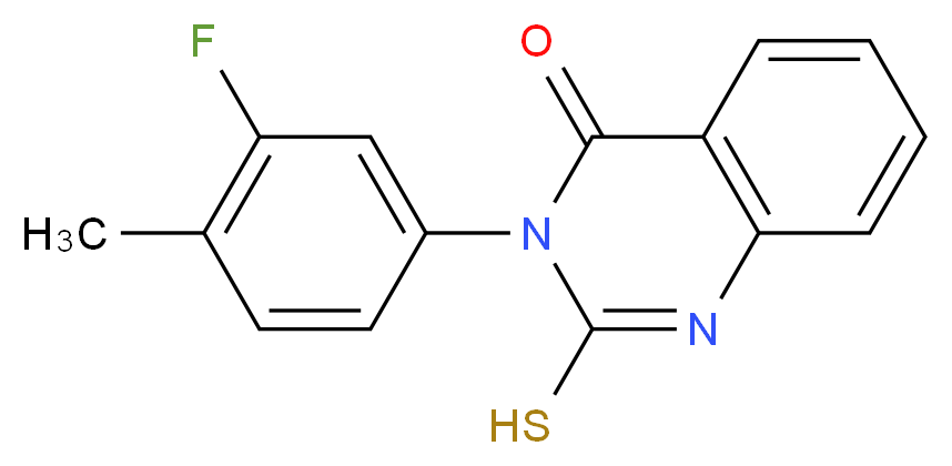 3-(3-fluoro-4-methylphenyl)-2-mercaptoquinazolin-4(3H)-one_分子结构_CAS_1512-75-0)