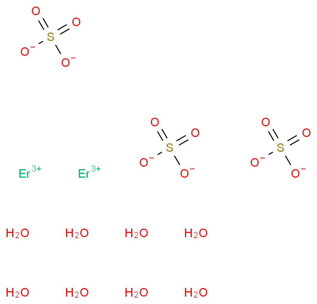 dierbium(3+) ion octahydrate trisulfate_分子结构_CAS_10031-52-4