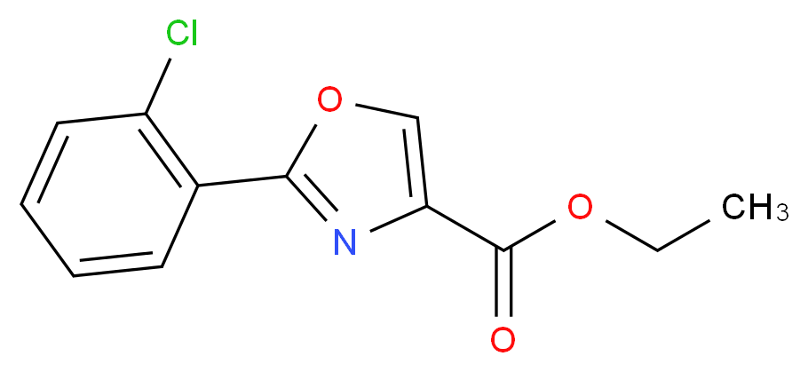 2-(2-CHLORO-PHENYL)-OXAZOLE-4-CARBOXYLIC ACID ETHYL ESTER_分子结构_CAS_885274-70-4)