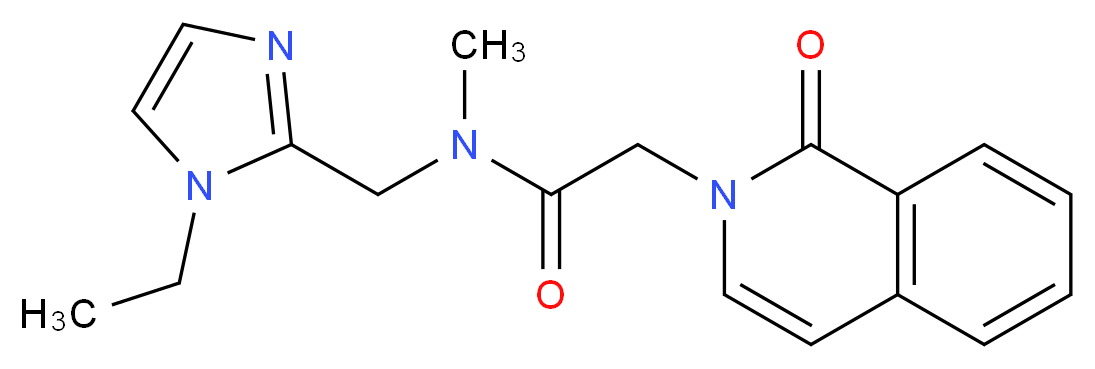 N-[(1-ethyl-1H-imidazol-2-yl)methyl]-N-methyl-2-(1-oxoisoquinolin-2(1H)-yl)acetamide_分子结构_CAS_)