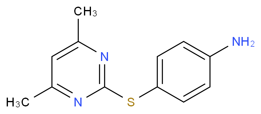 4-[(4,6-dimethylpyrimidin-2-yl)thio]aniline_分子结构_CAS_102243-12-9)