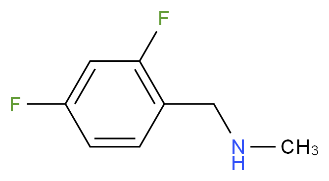 [(2,4-difluorophenyl)methyl](methyl)amine_分子结构_CAS_696589-32-9