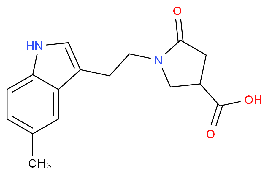 1-[2-(5-Methyl-1H-indol-3-yl)ethyl]-5-oxopyrrolidine-3-carboxylic acid_分子结构_CAS_)