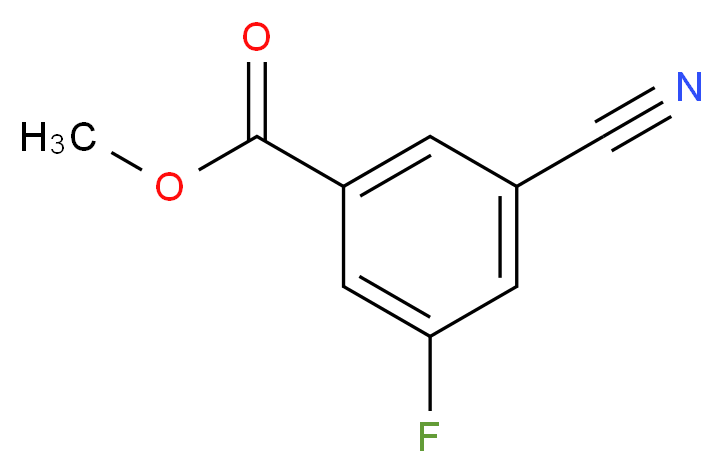 methyl 3-cyano-5-fluorobenzoate_分子结构_CAS_886732-29-2
