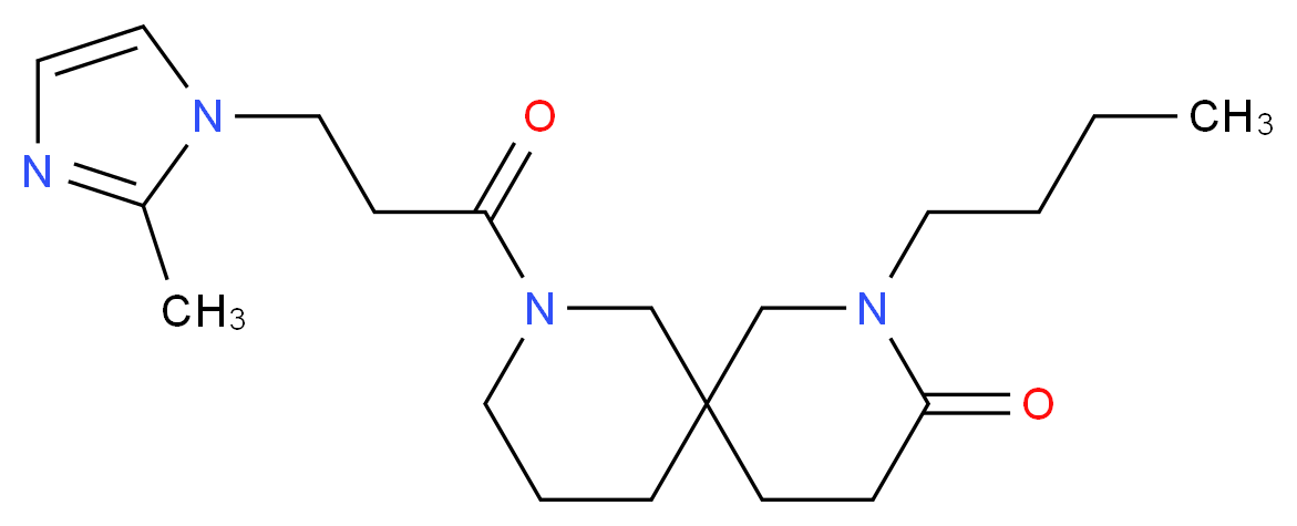 2-butyl-8-[3-(2-methyl-1H-imidazol-1-yl)propanoyl]-2,8-diazaspiro[5.5]undecan-3-one_分子结构_CAS_)