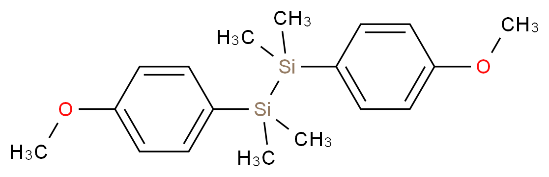 双(4-甲氧基苯基)-1,1,2,2-四甲基二硅烷_分子结构_CAS_6009-50-3)