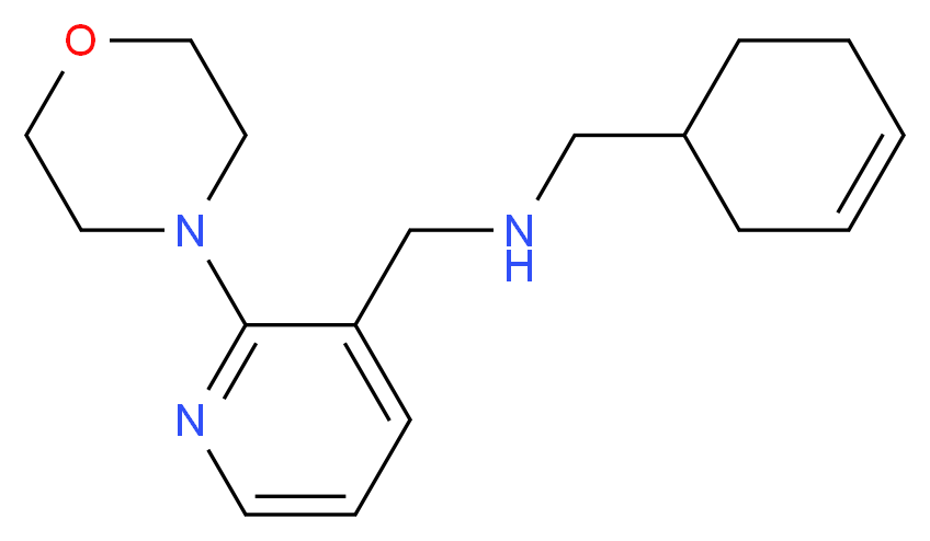 (3-cyclohexen-1-ylmethyl){[2-(4-morpholinyl)-3-pyridinyl]methyl}amine_分子结构_CAS_)