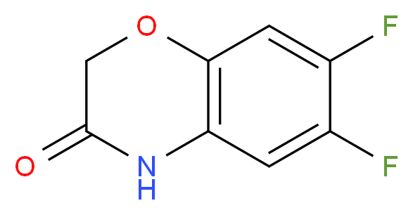2H-1,4-BENZOXAZIN-3(4H)-ONE, 6,7-DIFLUORO_分子结构_CAS_865106-46-3)