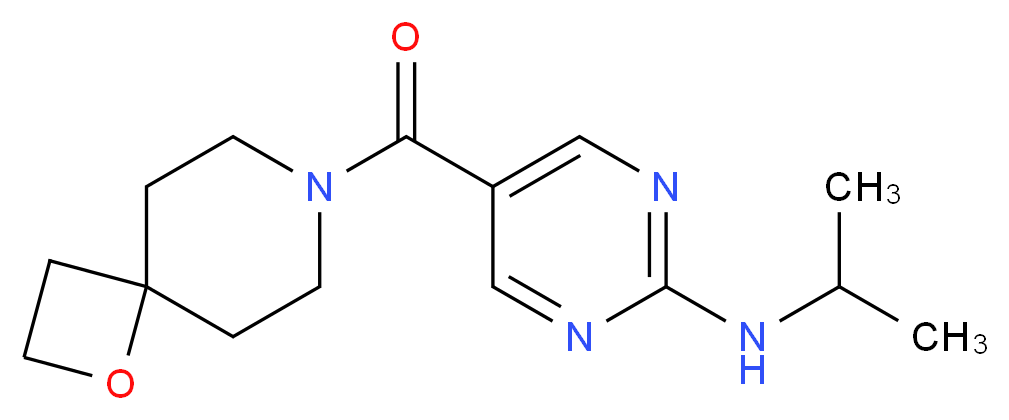N-isopropyl-5-(1-oxa-7-azaspiro[3.5]non-7-ylcarbonyl)pyrimidin-2-amine_分子结构_CAS_)