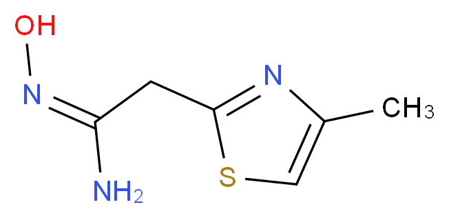 (1E)-N'-hydroxy-2-(4-methyl-1,3-thiazol-2-yl)ethanimidamide_分子结构_CAS_875164-25-3)