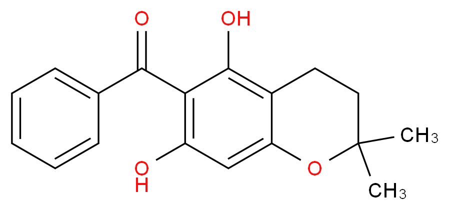 6-Benzoyl-5,7-dihydroxy-2,2-dimethylchromane_分子结构_CAS_86606-14-6)
