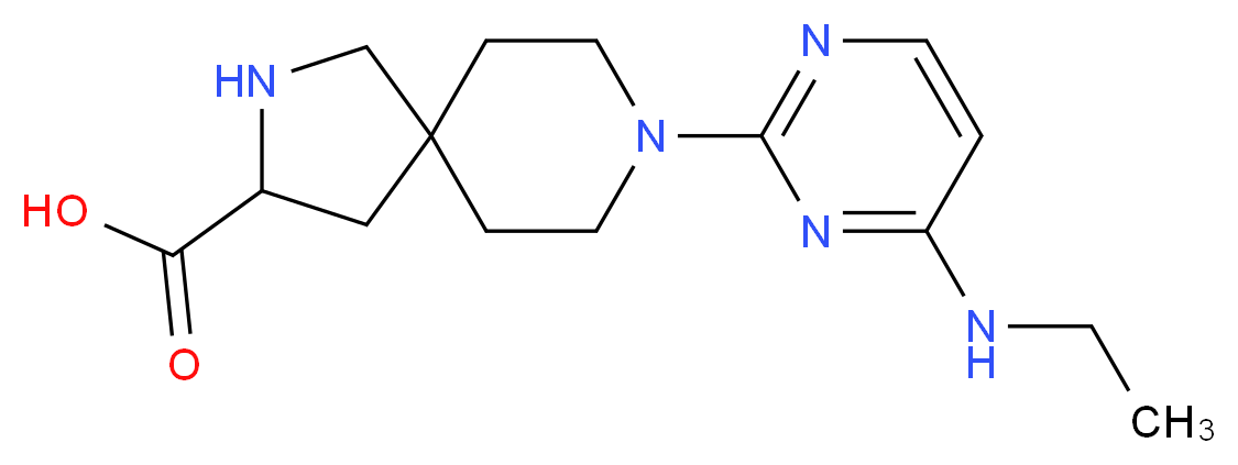 8-[4-(ethylamino)-2-pyrimidinyl]-2,8-diazaspiro[4.5]decane-3-carboxylic acid_分子结构_CAS_)