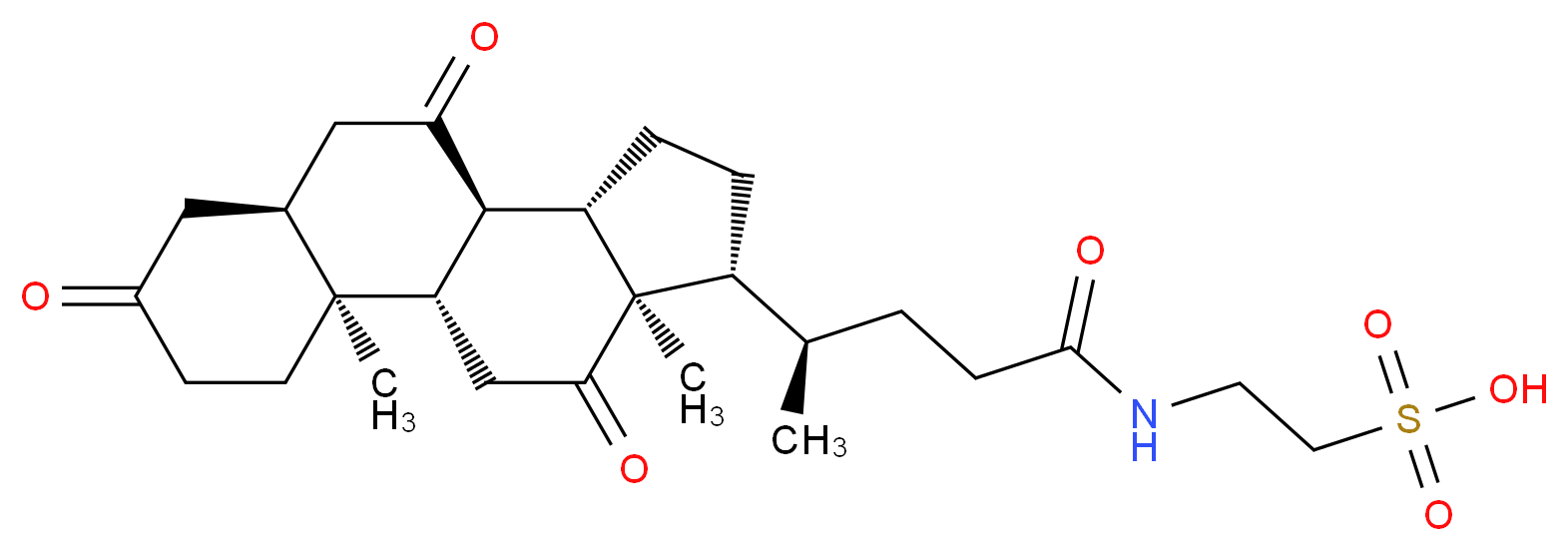 2-[(4R)-4-[(1S,2S,7S,10R,11S,14R,15R)-2,15-dimethyl-5,9,16-trioxotetracyclo[8.7.0.0?,?.0??,??]heptadecan-14-yl]pentanamido]ethane-1-sulfonic acid_分子结构_CAS_57011-24-2