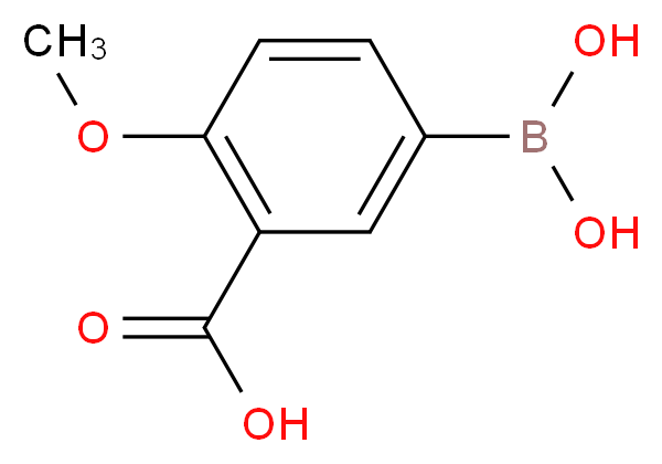 5-(dihydroxyboranyl)-2-methoxybenzoic acid_分子结构_CAS_913836-12-1